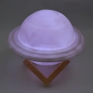 3D Saturn Lamp Home Decoration Bedside Night Light With Base (1 pc / Multicolor) ( multicolor, Standard ).