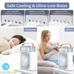 Portable Mini Air Cooler with Mist Spray & Type-C Charging ( default, Standared )