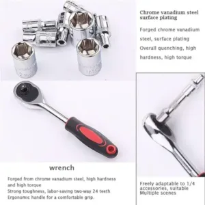 46 in 1 Socket Wrench Tool Kit Set for Car Bike Repair ( default, Standard )