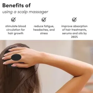 Scalp Massager Shampoo Brush with Silicone Bristles ( default, Standared )