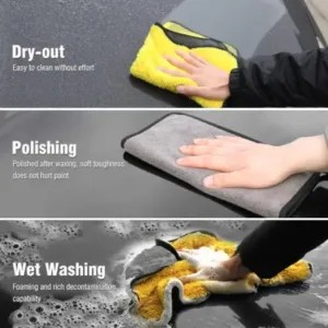 40x40 cm Microfiber Towel Cleaning Cloth for Car, Home, Kitchen and Multipurpose Cleaning, 1 Pc ( multicolor, OS )