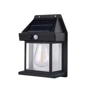 Solar Wall Lights / Lamp Outdoor, Wireless Dusk to Dawn Porch Lights Fixture, Solar Wall Lantern with 3 Modes & Motion Sensor, Waterproof Exterior Lighting with Clear Panel (1 Pc ) ( default)