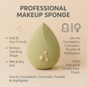 Premium Makeup Sponge Beauty Blender – Soft Latex-Free Cosmetic Sponge for Flawless Foundation, Concealer & Makeup Blending ( default, OS )