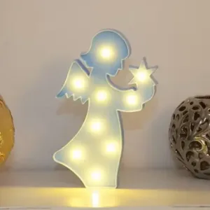 LED Angel Night Light – Battery Operated Decorative Table Lamp for Kids Room, Bedroom & Home Décor ( default, OS )
