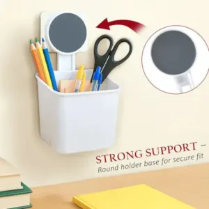 Wall Mounted Toothbrush Holder – No-Drill Space Saving Bathroom Organizer ( default, OS )