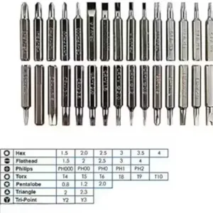 32-in-1 Precision Screwdriver Set – Mobile & Laptop Repair ( default, Standard )