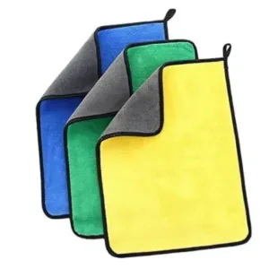 40x40 cm Microfiber Towel Cleaning Cloth for Car, Home, Kitchen and Multipurpose Cleaning, 1 Pc ( multicolor, OS )