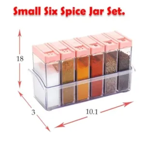 Spice Jar Set (6 Pieces) - Cereal Dispenser with Easy Flow Storage for Spices, Cereals, and More ( default, Standard ).