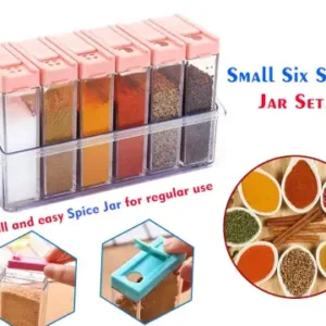 Spice Jar Set (6 Pieces) - Cereal Dispenser with Easy Flow Storage for Spices, Cereals, and More ( default, Standard ).