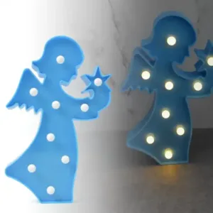 LED Angel Night Light – Battery Operated Decorative Table Lamp for Kids Room, Bedroom & Home Décor ( default, OS )