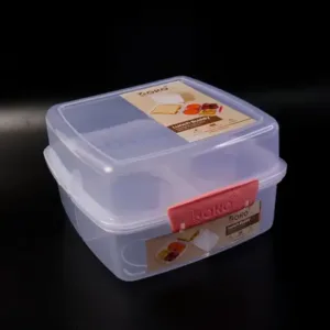 Airtight Multi-Compartment Lunch Box – 1400 ML Plastic Food Container ( default, OS )