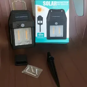 18W Solar Wall Double Light – Outdoor Waterproof LED Lantern with Motion Sensor, 2 Modes, Dusk to Dawn (Wireless, 1 Pc). ( default, OS )