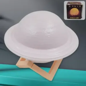 3D Saturn Lamp Home Decoration Bedside Night Light With Base (1 pc / Multicolor) ( multicolor, Standard ).