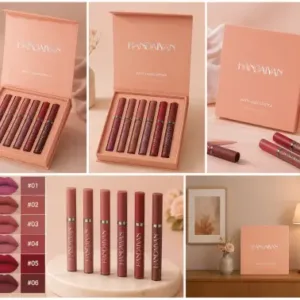 Velvet Liquid Matte Lipstick Set of 6 | Long-Lasting Waterproof & Transfer-Resistant Lip Color Collection ( default, OS )
