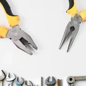 Long Nose & Flat Mouth Plier Combo – 2-Piece Steel Hand Tool Set. ( default, OS )