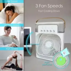 Portable Mini Air Cooler with Mist Spray & Type-C Charging ( default, Standared )