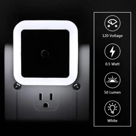 obuQNbIdgVFm9iDKnK9W3LD3CiQee9wqOAlKjALO.webp Smart LED Night Lamp Sensor Light Automatic On Off Plug in Night Light for Bedroom Hallway Stairs Kitchen Bathroom (Multicolor) ( default, OS )