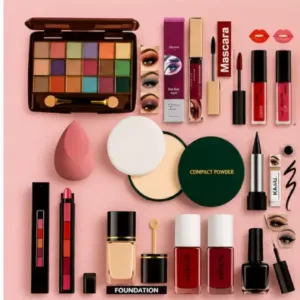 All-in-One Makeup Kit for Women & Girls | 12-Piece Beauty Combo Set with Eyeshadow, Foundation, Mascara & Accessories ( default, OS )