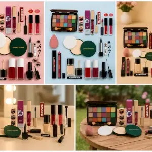 All-in-One Makeup Kit for Women & Girls | 12-Piece Beauty Combo Set with Eyeshadow, Foundation, Mascara & Accessories ( default, OS )