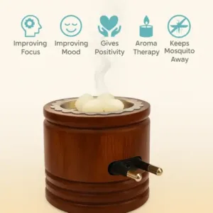 DIVYA SUGANDH Kapoor dani Electric Kapoor Kapur dani Camphor dani Kapoor Burner for Home Fragrance Room Freshener/Kapur Burner/Kapoor Dispenser/Camphor Holder for Pooja, Meditation Sheesham
