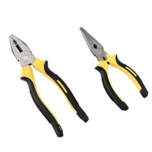 Long Nose & Flat Mouth Plier Combo – 2-Piece Steel Hand Tool Set. ( default, OS )