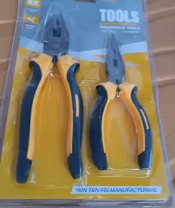 Long Nose & Flat Mouth Plier Combo – 2-Piece Steel Hand Tool Set. ( default, OS )
