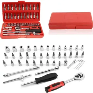 46 in 1 Socket Wrench Tool Kit Set for Car Bike Repair ( default, Standard )