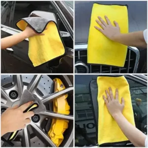 40x40 cm Microfiber Towel Cleaning Cloth for Car, Home, Kitchen and Multipurpose Cleaning, 1 Pc ( multicolor, OS )